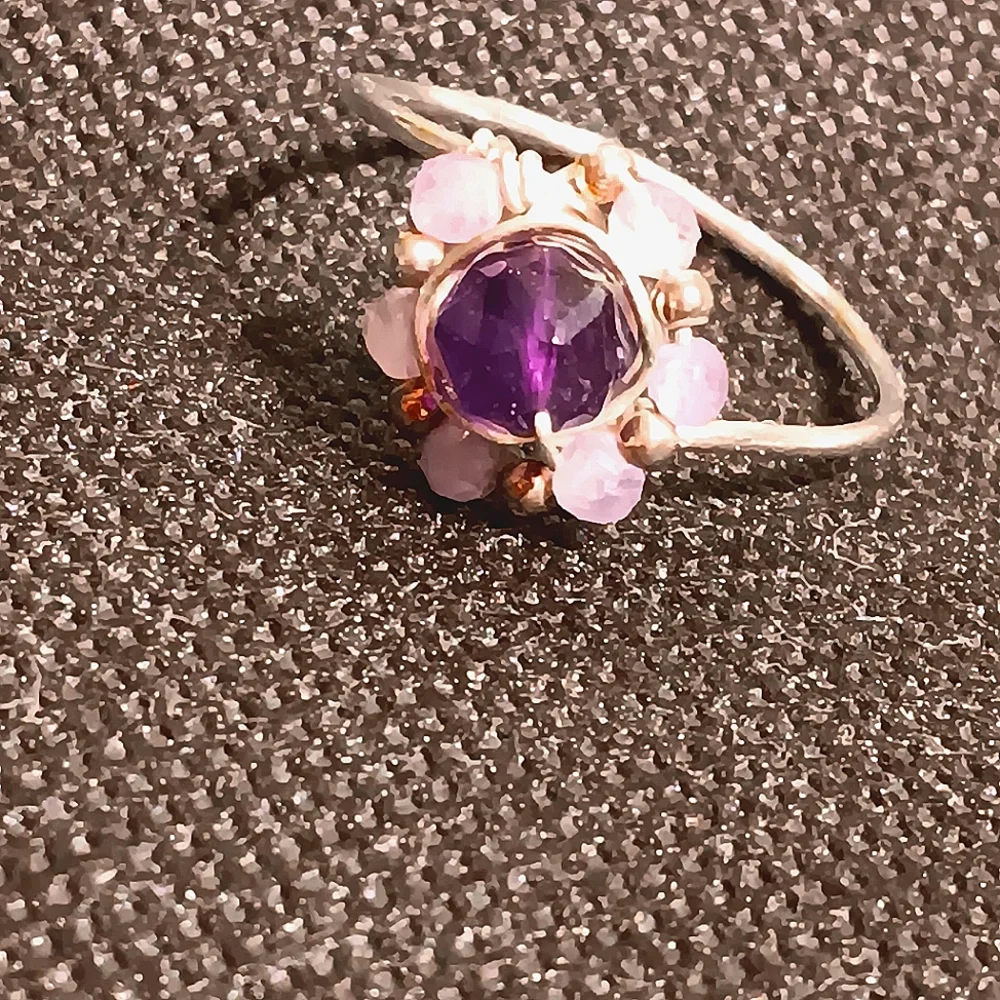 Amethyst Ring Sterling Silver - Picture 5 of 14